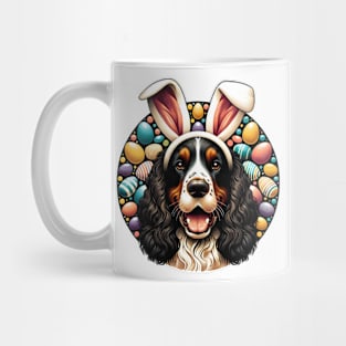 Field Spaniel Enjoys Easter with Bunny Ear Headband Mug